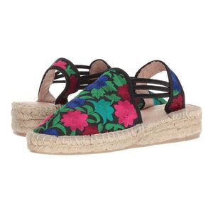 Sesto Meucci Womens Juan Slingback Canvas Wedge Espadrille 7 M Floral S9472